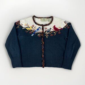 Design Options Philip & Jane Gordon Birds Design embroidered Sweater Women S